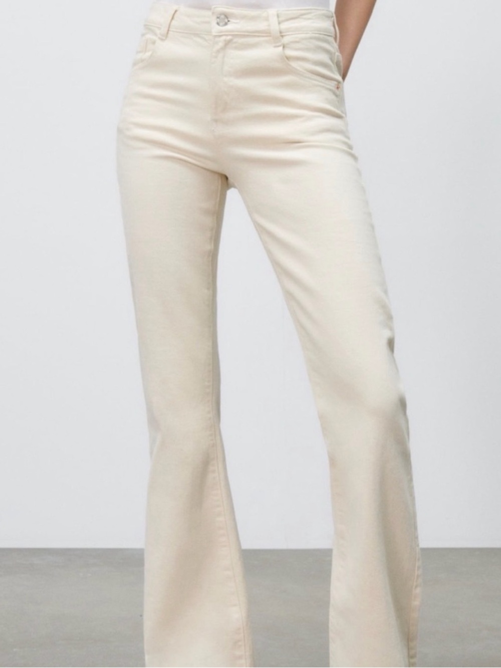 Zara Cream flare Jeans